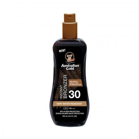 Australian Gold - Spray Gel Sunscreen Instant Bronzer SPF30