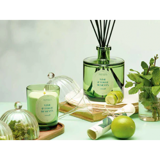 Nasoterapia - Diffusore a bastoncini Lime e Foglie di Menta 200mL